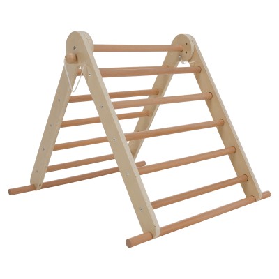 Montessori Triunghiul Pikler 3în1, natural/mix de culori, OPRIN
