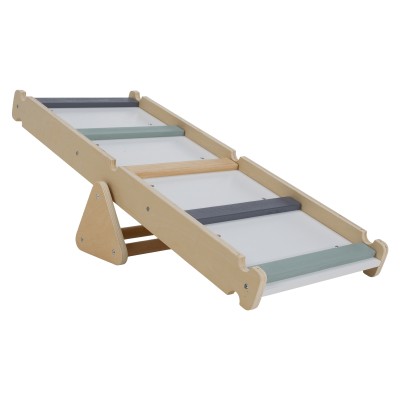 Montessori Triunghiul Pikler 3în1, natural/mix de culori, OPRIN