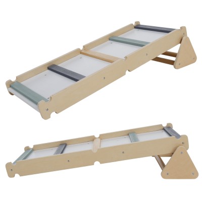 Montessori Triunghiul Pikler 3în1, natural/mix de culori, OPRIN