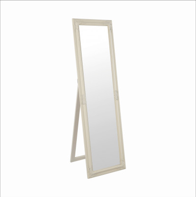 Oglindă cu suport și cadru din lemn alb, MALINA