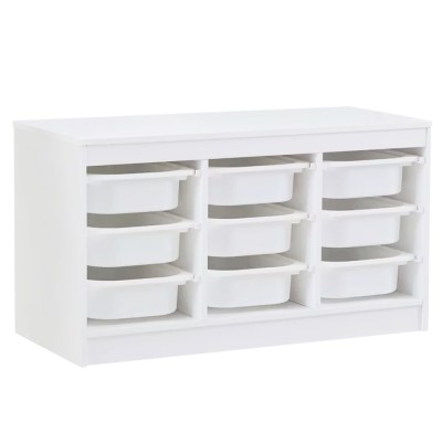 Organizator cu cutii de depozitare, alb, TRIMAL