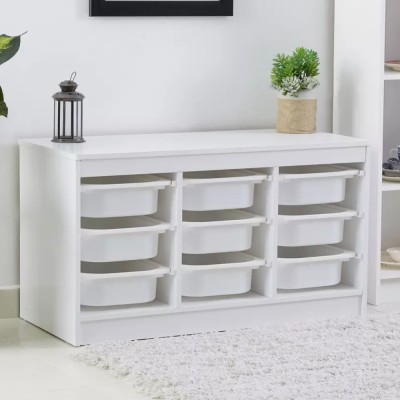 Organizator cu cutii de depozitare, alb, TRIMAL