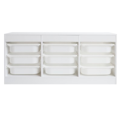 Organizator cu cutii de depozitare, alb, TRIMAL NEW