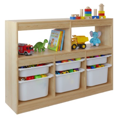 Organizator cu cutii de depozitare, stejar/alb, TRIVIX