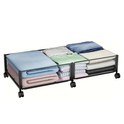 Organizator sub pat cu roţi, negru, TOMKO TYP 1