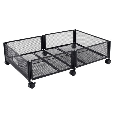 Organizator sub pat cu roţi, negru, TOMKO TYP 1