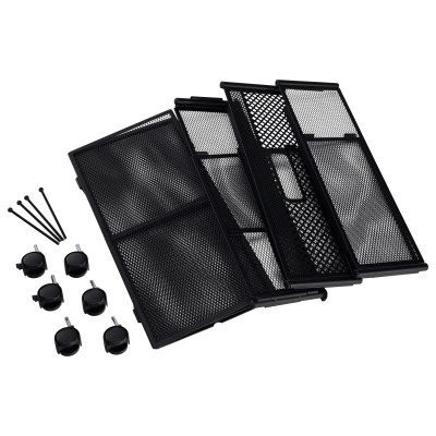 Organizator sub pat cu roţi, negru, TOMKO TYP 1
