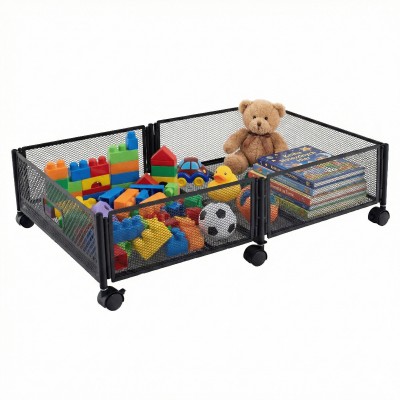 Organizator sub pat cu roţi, negru, TOMKO TYP 1