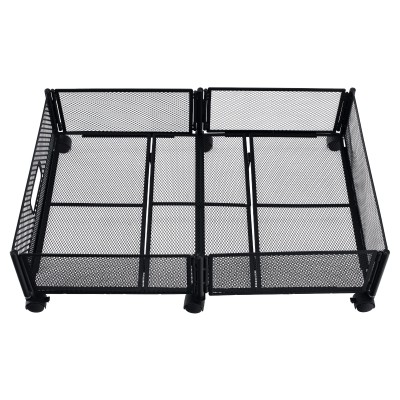 Organizator sub pat cu roţi, negru, TOMKO TYP 1