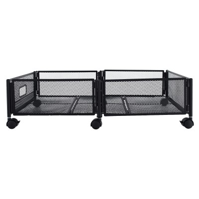 Organizator sub pat cu roţi, negru, TOMKO TYP 1