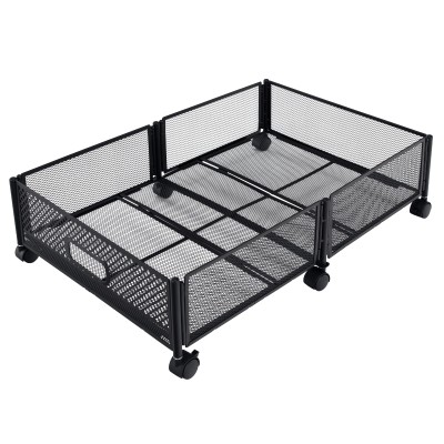 Organizator sub pat cu roţi, negru, TOMKO TYP 1
