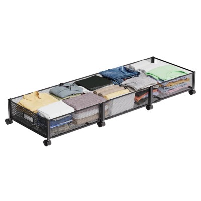 Organizator sub pat cu roţi, negru, TOMKO TYP 2