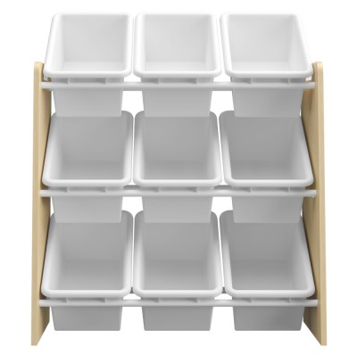 Organizator/raft pentru jucării, natural/alb, BOIS