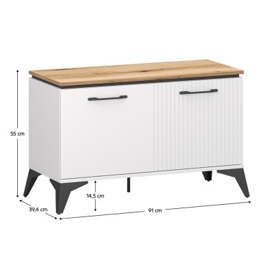 Pantofar, alb/stejar evoke, VELIS 2D