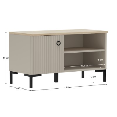 Pantofar, gri-maroniu Taupe/stejar silverjack, DOMCA 1D