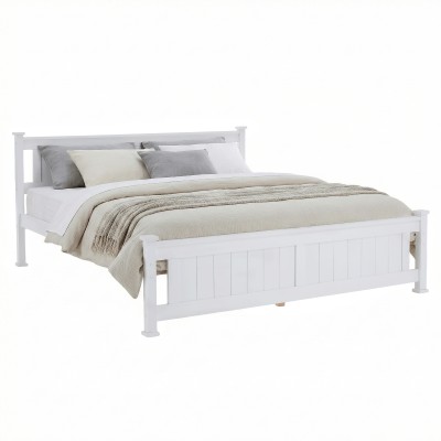 Pat 160x200 cm, lemn de pin alb, LUCAS