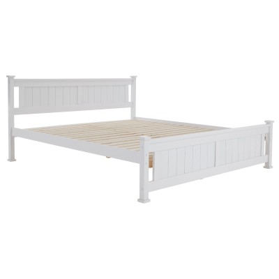 Pat 160x200 cm, lemn de pin alb, LUCAS