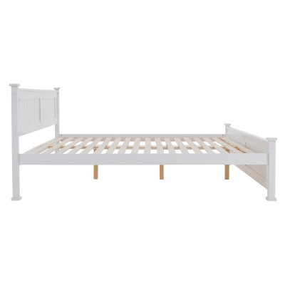 Pat 160x200 cm, lemn de pin alb, LUCAS