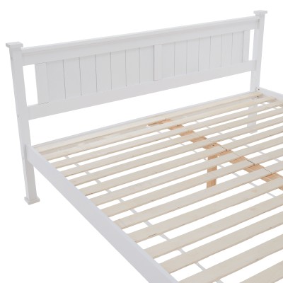 Pat 160x200 cm, lemn de pin alb, LUCAS