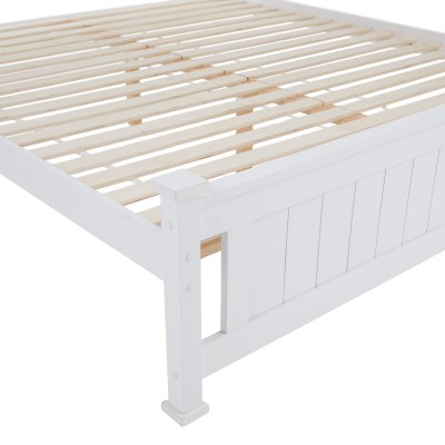 Pat 160x200 cm, lemn de pin alb, LUCAS