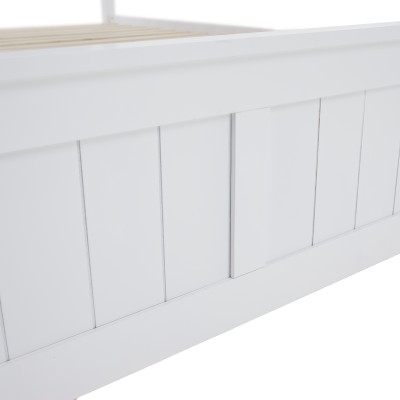 Pat 160x200 cm, lemn de pin alb, LUCAS