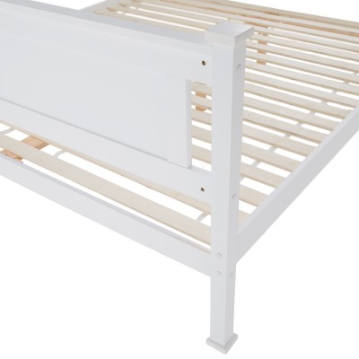 Pat 160x200 cm, lemn de pin alb, LUCAS