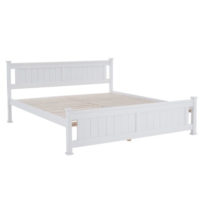 Pat 180x200 cm, lemn de pin alb, LUCAS