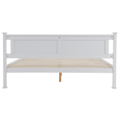 Pat 180x200 cm, lemn de pin alb, LUCAS