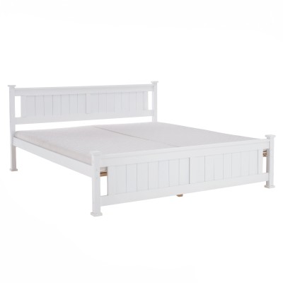 Pat 180x200 cm, lemn de pin alb, LUCAS