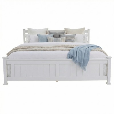 Pat 180x200 cm, lemn de pin alb, LUCAS