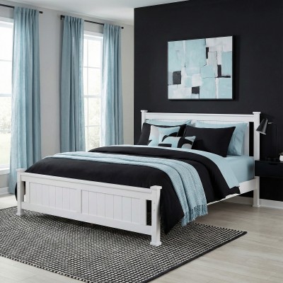 Pat 180x200 cm, lemn de pin alb, LUCAS