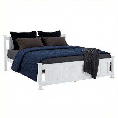 Pat 180x200 cm, lemn de pin alb, LUCAS