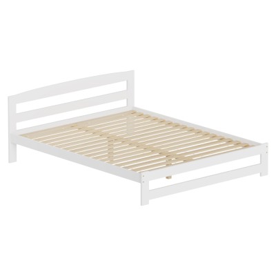 Pat cu somieră, alb, 160x200, AZRA