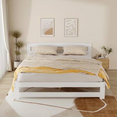 Pat cu somieră, alb, 160x200, AZRA