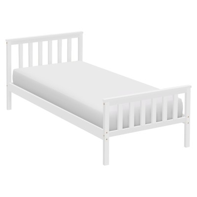 Pat cu somieră, alb, 90x200, ANATRA