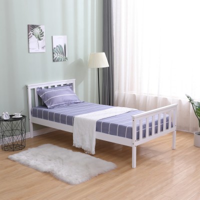 Pat cu somieră, alb, 90x200, ANATRA