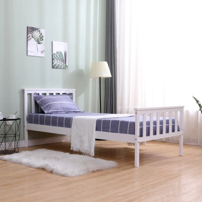 Pat cu somieră, alb, 90x200, ANATRA