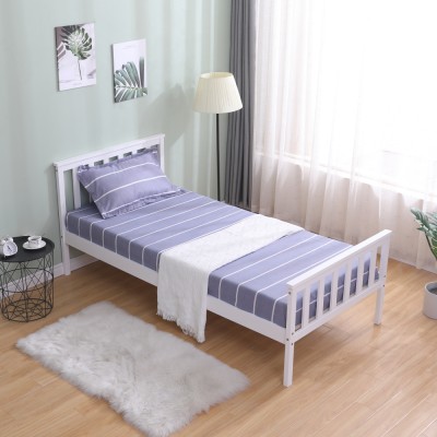 Pat cu somieră, alb, 90x200, ANATRA