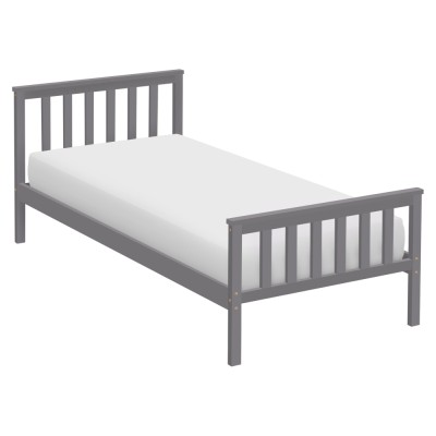 Pat cu somieră, gri, 90x200, ANATRA