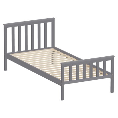 Pat cu somieră, gri, 90x200, ANATRA