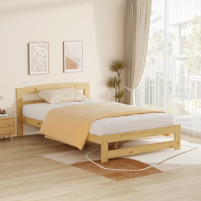 Pat cu somieră, natural, 120x200, AZRA