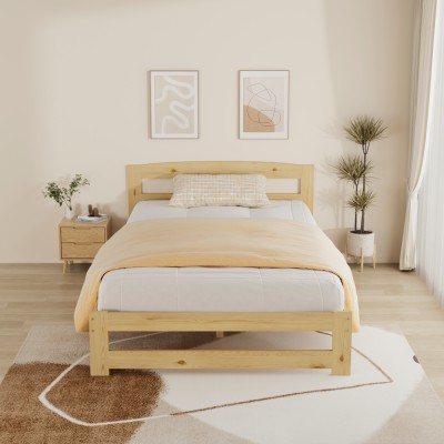 Pat cu somieră, natural, 120x200, AZRA