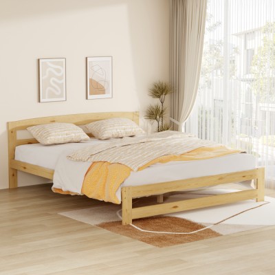 Pat cu somieră, natural, 160x200, AZRA