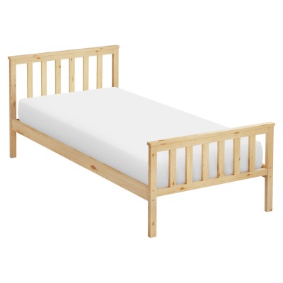 Pat cu somieră, natural, 90x200, ANATRA