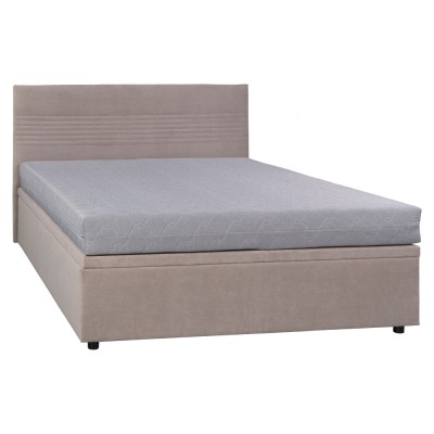 Pat cu spaţiu de depozitare, 160x200, alb, RUNOL