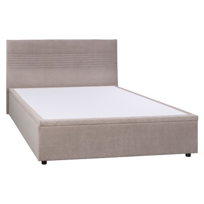 Pat cu spaţiu de depozitare, 160x200, alb, RUNOL