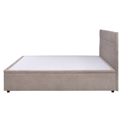 Pat cu spaţiu de depozitare, 160x200, alb, RUNOL