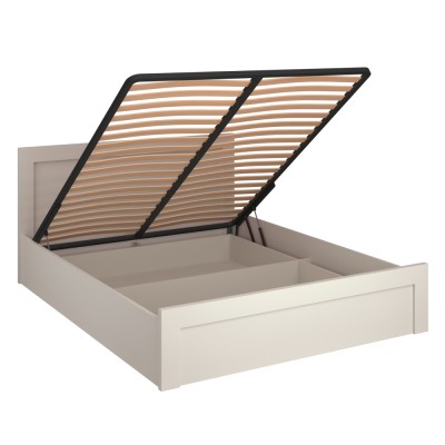 Pat cu spaţiu de depozitare, 160x200, caşmir, KAROS