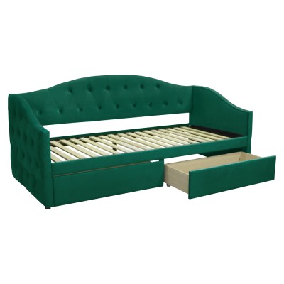 Pat cu spaţiu de depozitare, 90x200, ţesătură Velvet catifea, ZASKA