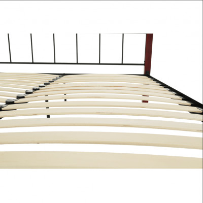 Pat dublu, lemn/ metal, 160x200 cm, PAULA
